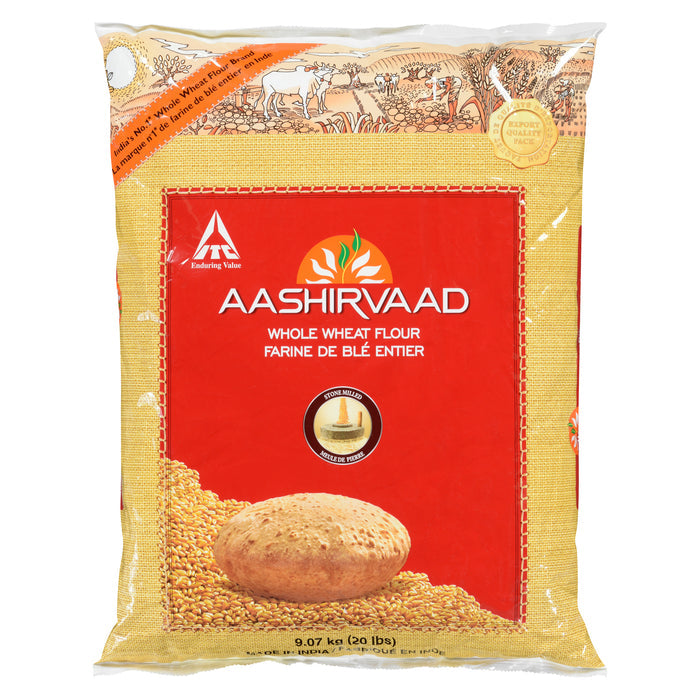 Aashirvaad Whole Wheat Atta, 9.07kg