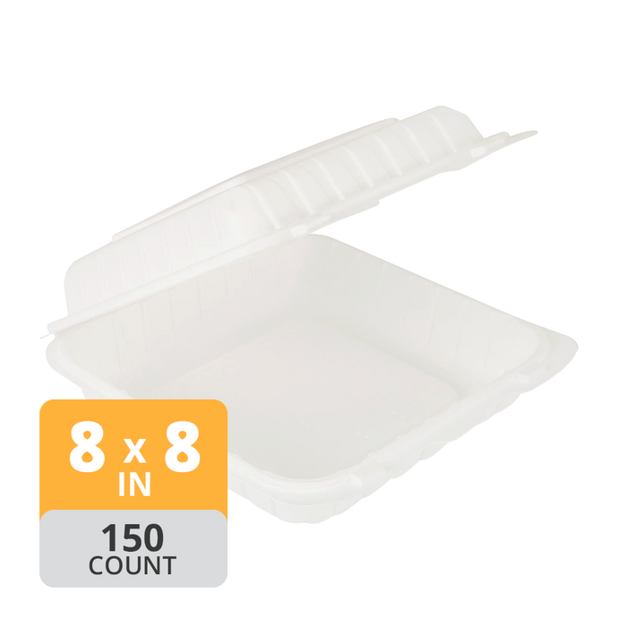 Aybak-81 Hinged PP 1-CompTake-Out (8 x 8 x 3in), 150 Count