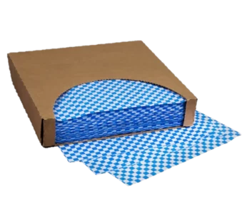 Basket Liners Blue Checkered (12in x 12in) - 1000 Pack