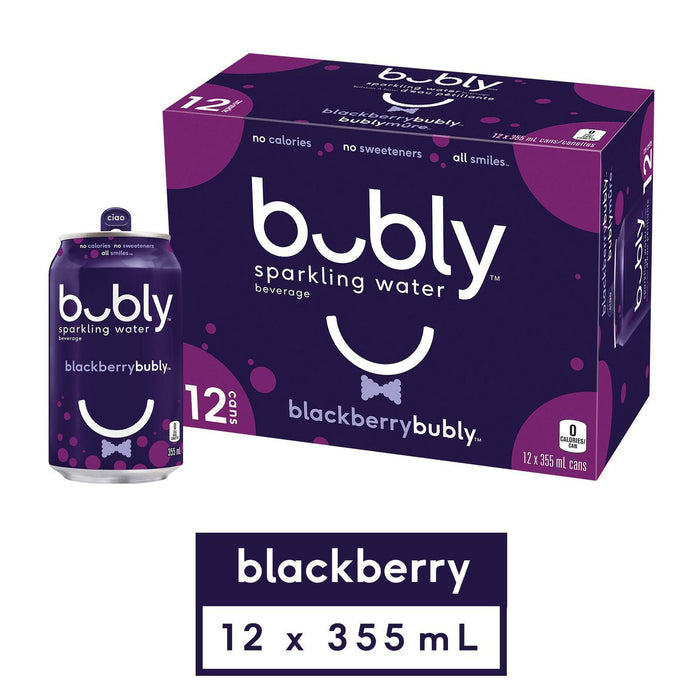 Blackberry Sparkling Water 355mL - 12pk