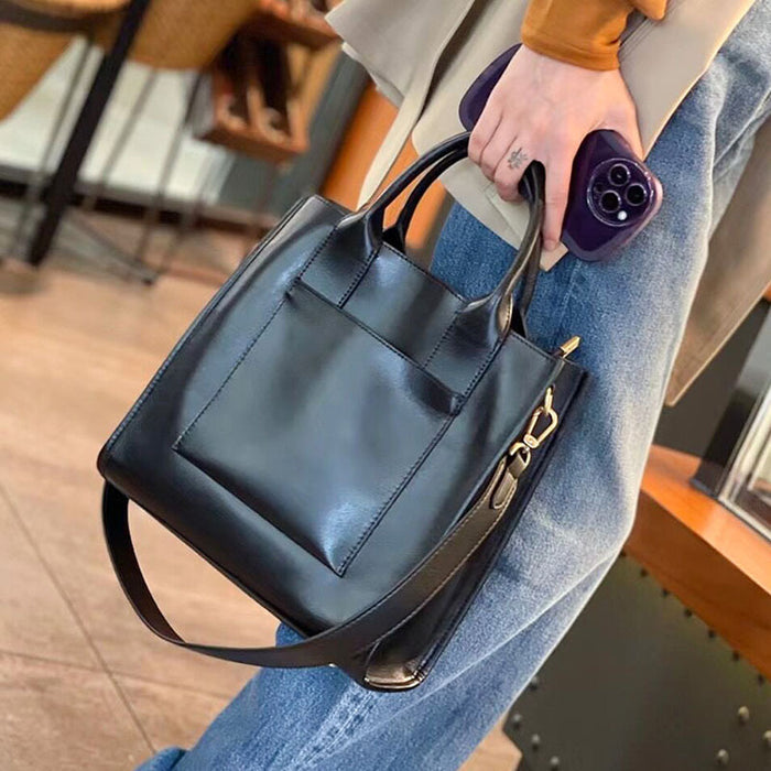BLP Exceptional Tote Genuine Leather Handbag