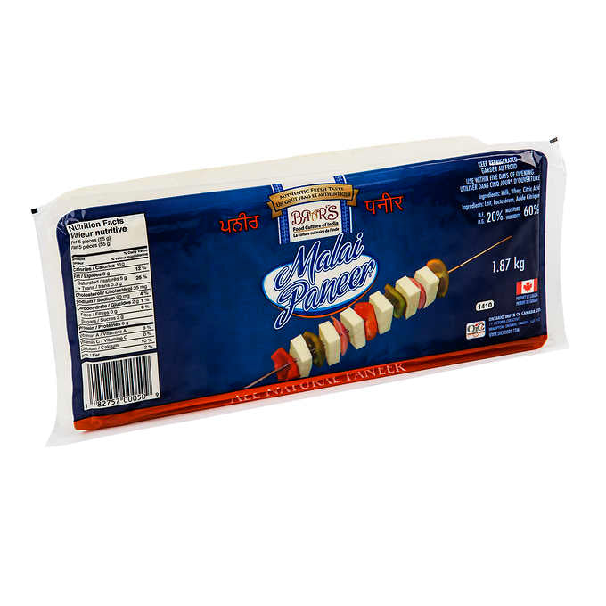 Brar’s Malai Paneer Cheese 1.8kg, 6 Count