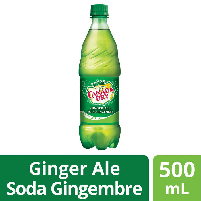 Canada Dry Ginger Ale Bottles, 500mL - 24 Count
