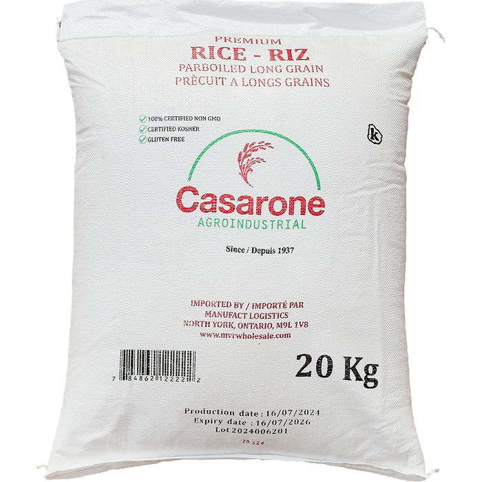 Casarone Parboiled Long Grain Rice, 20kg
