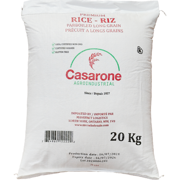 Casarone Parboiled Long Grain Rice, 20kg