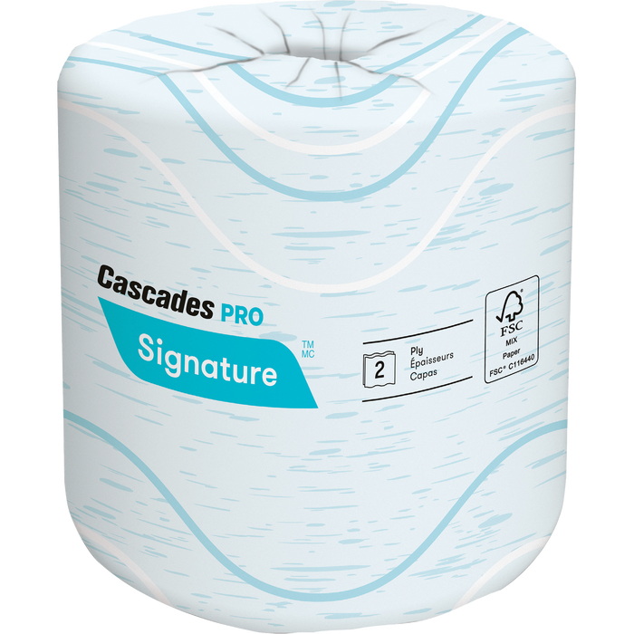 Cascades B710 Soft & Strong Bath Tissue (2-Ply, 4 x 4in, 400 Sheets), 24 Rolls