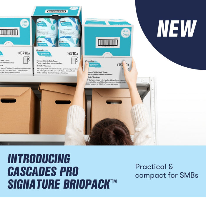 Cascades B710 Soft & Strong Bath Tissue (2-Ply, 4 x 4in, 400 Sheets), 24 Rolls