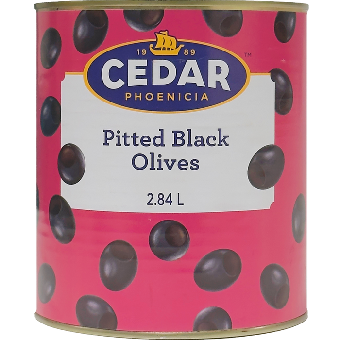 Cedar Black Olives (Whole, Pitted), 2.84L