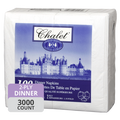 Chalet Dinner Napkins (2-Ply, 15in x 16in, White, 1/8 Fold), 3000 Count