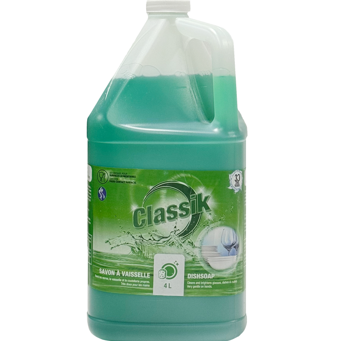 Classik Dish Soap (Green, Apple Mango Scent), 4L