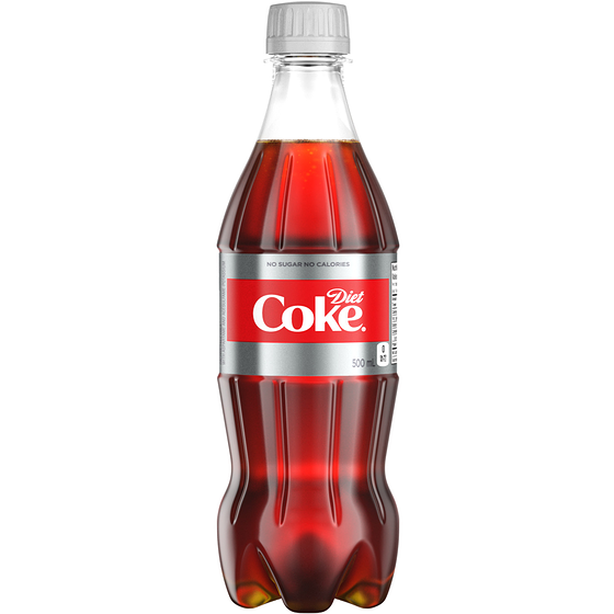 Coca-Cola Diet Bottles, 500mL - 24 Count