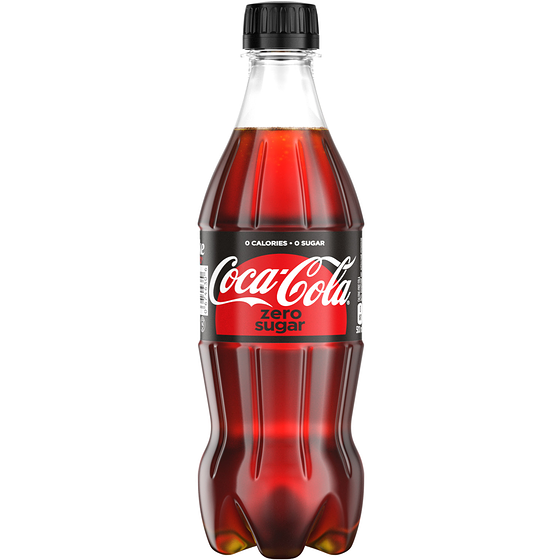 Coca-Cola Zero Bottles, 500mL - 24 Count