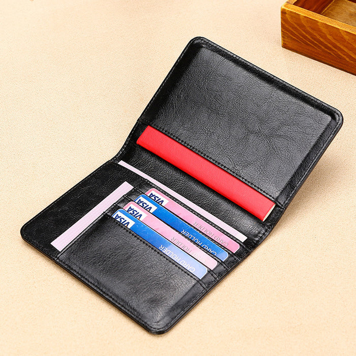 Crazy Horse Genuine Leather Travel Passport Cover