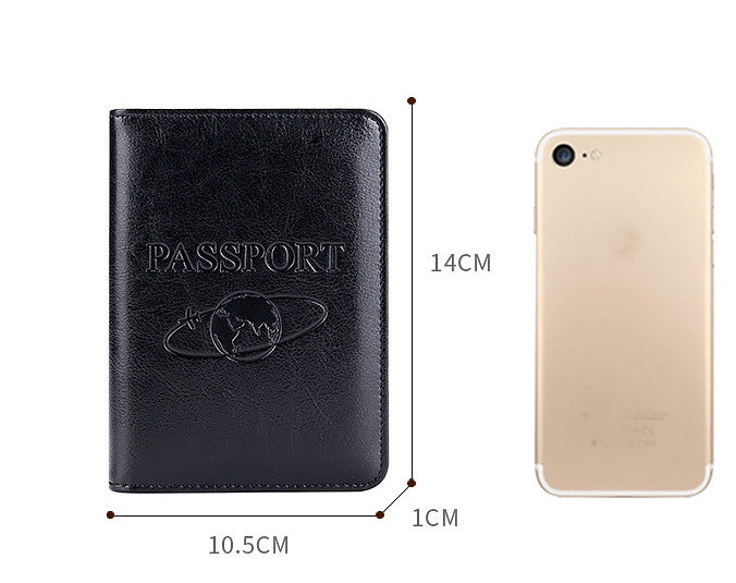 Crazy Horse Genuine Leather Travel Passport Cover