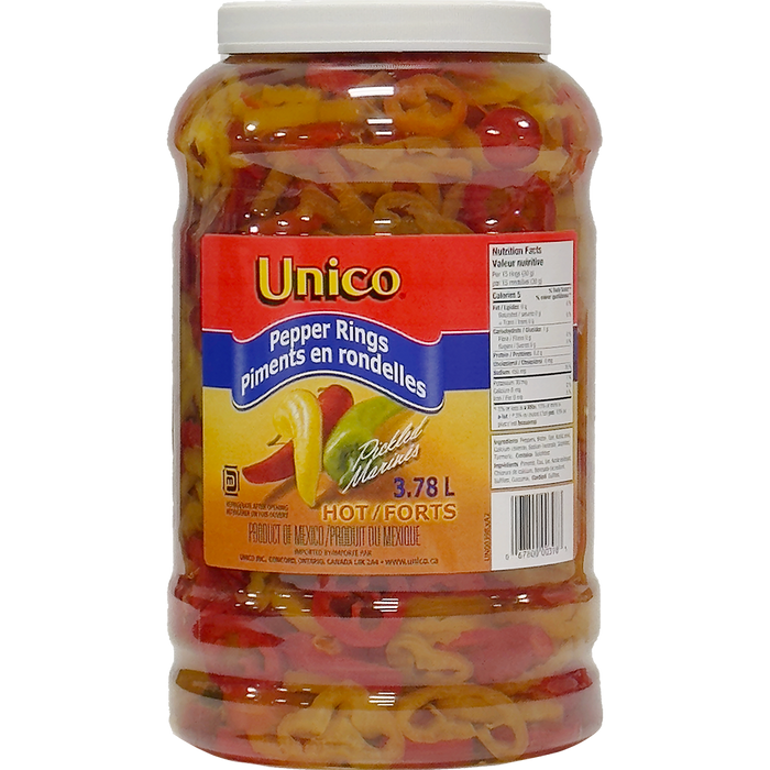 Daniel's Hot Banana Pepper Rings 3.78L, 4 Count