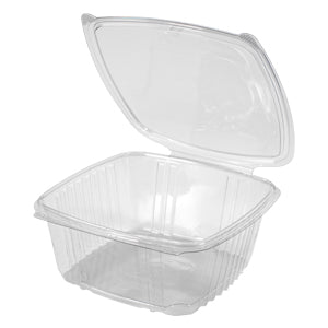 Deli Hinged Container (64oz, Clear), 200 Count
