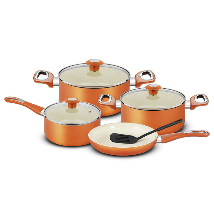 Delici 8-Piece Ceramic Nonstick Cookware Set NCC8CU | Made in India