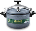 Delici Granite Aluminium Pressure Cooker 9 Litre | Gray | Safety Lock | 2-Year Warranty | DPC9G
