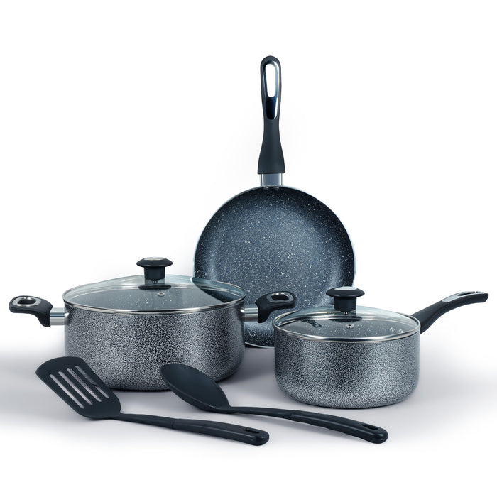 Delici Hammertone Non-Stick Cookware Set 7-Piece | 10X Tougher | PFOA-Free | ACS7HE