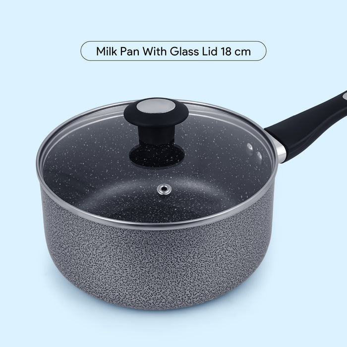 Delici Hammertone Non-Stick Cookware Set 7-Piece | 10X Tougher | PFOA-Free | ACS7HE