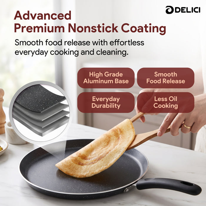 Delici Tawa Pan 28CM (ATP28GE) – Granite Gray Non-Stick | PFOA Free