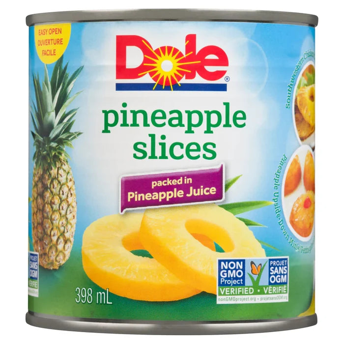 Dole Pineapple Slices 398mL, 24 Count
