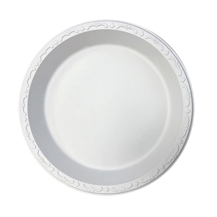Ecopax  Plastic Round Plate (9in, 1-Comp), 400 Count