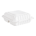 Ecopax PP883 Hinged Container (8 x 8 x 3in, 3-Comp), 150 Count