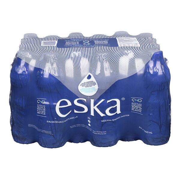 ESKA Natural Spring Water, 500mL - 24 Count