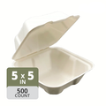 Fiber-55 Hinged Sandwich Small (5 x 5 x 3in), 500 Count