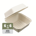 Fiber-66 Hinged Sandwich Medium (6 x 6 x 3in), 400 Count