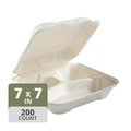 Fiber-73 Hinged Medium (7.8 x 8 x 2.5in, 3-Comp), 200 Count