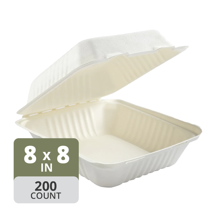 Fiber-81 Hinged Medium (8 x 8.7 x 3in, 1-Comp), 200 Count