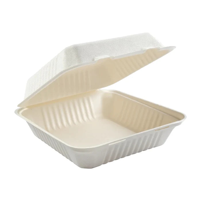 Fiber-91 Hinged Large (9 x 9 x 3in, 1-Comp), 200 Count