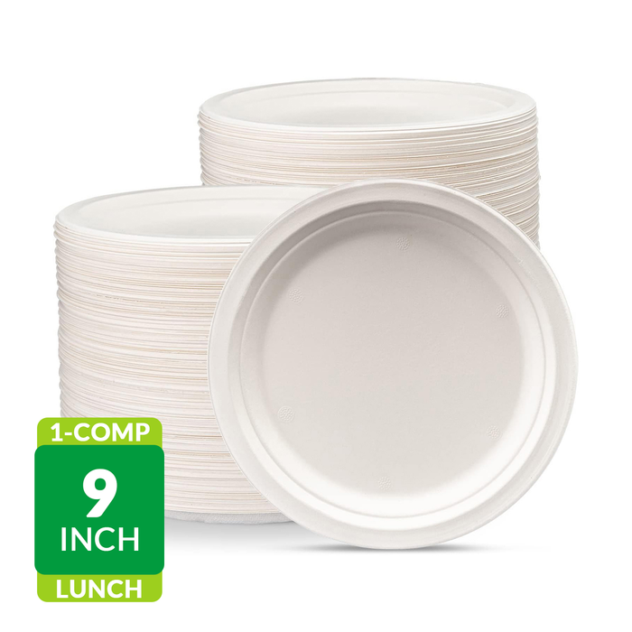 Fiber Paper Plate 9in 1-Comp