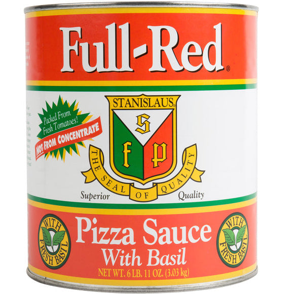 Full Red Fully Prepared Pizza Sauce w/ Basil, 2.84L - 6 Count