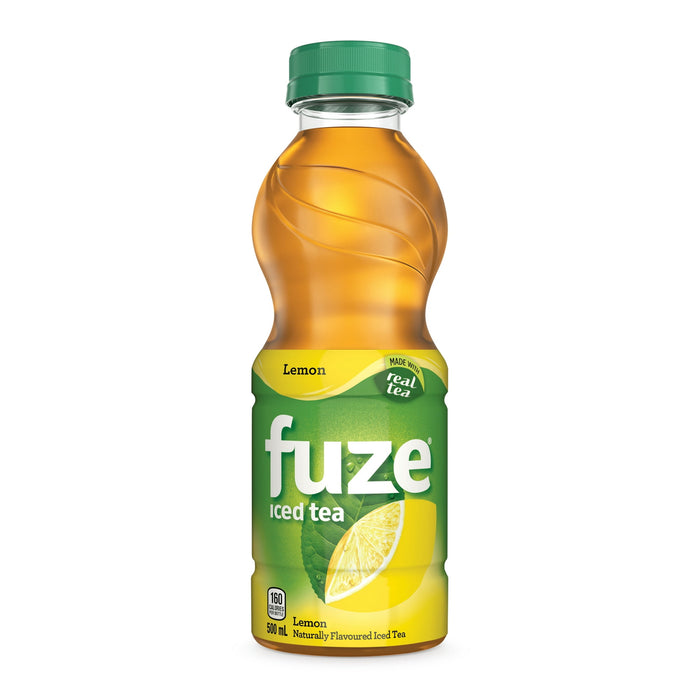 Fuze Iced Tea Lemon Bottle 500mL, 12 Count