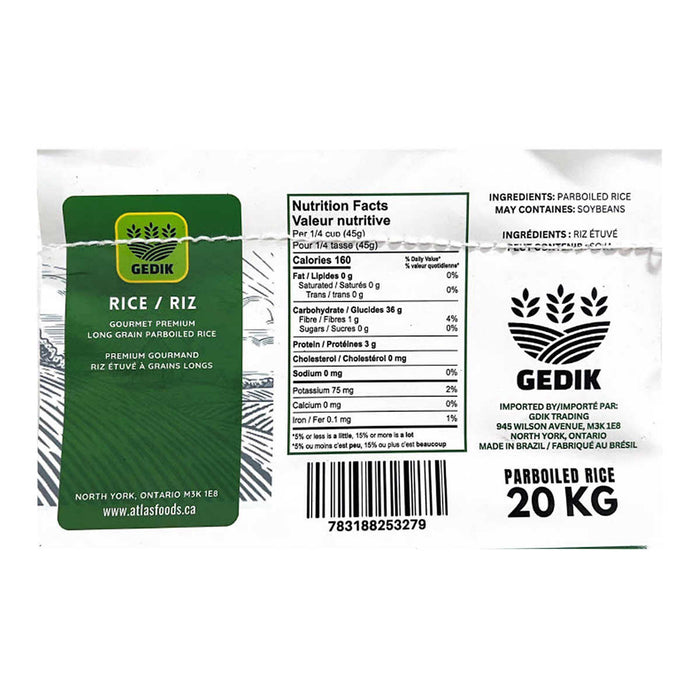 Gedik Rice Parboiled Long Grain, 20kg