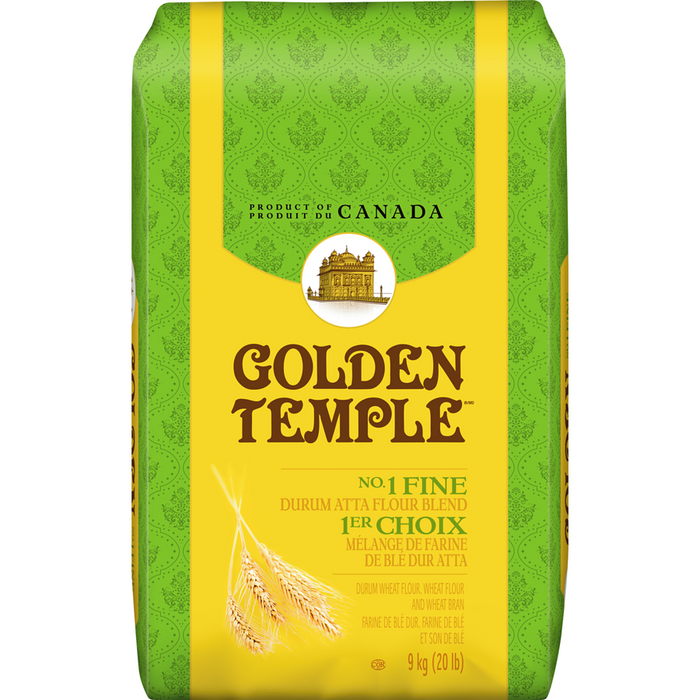 Golden Temple No.1 Fine Durum Atta Flour Blend, 20lb/9kg