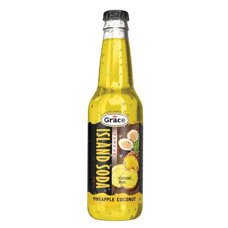Grace Island Soda Pineapple 355mL - 12pk