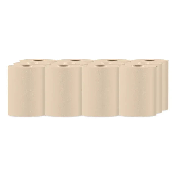 H045 Roll Paper Towel (1-Ply, Natural, 425ft), 12 Rolls