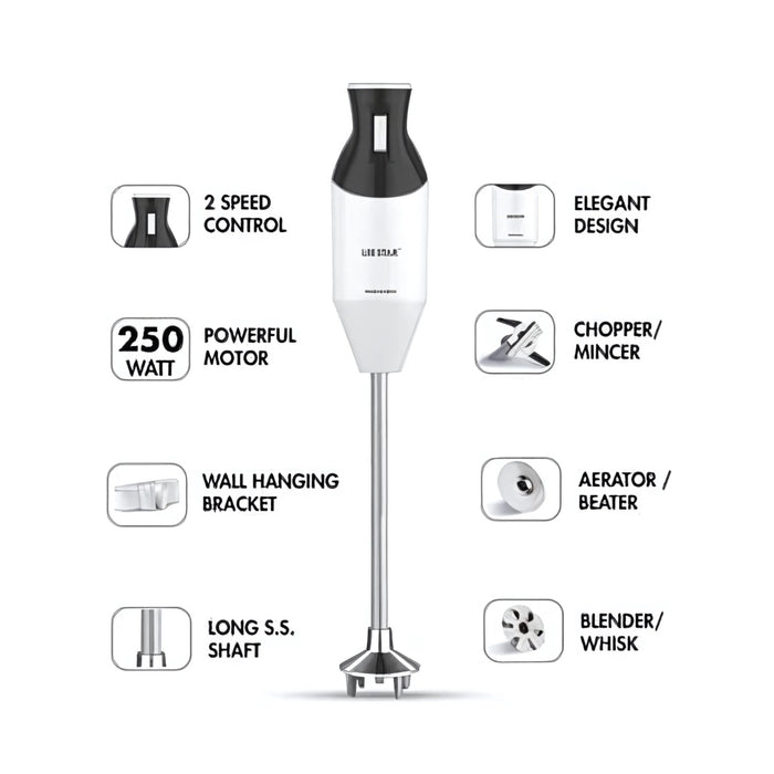 Hand Blender with Long Shaft for Deep Blending LE-828