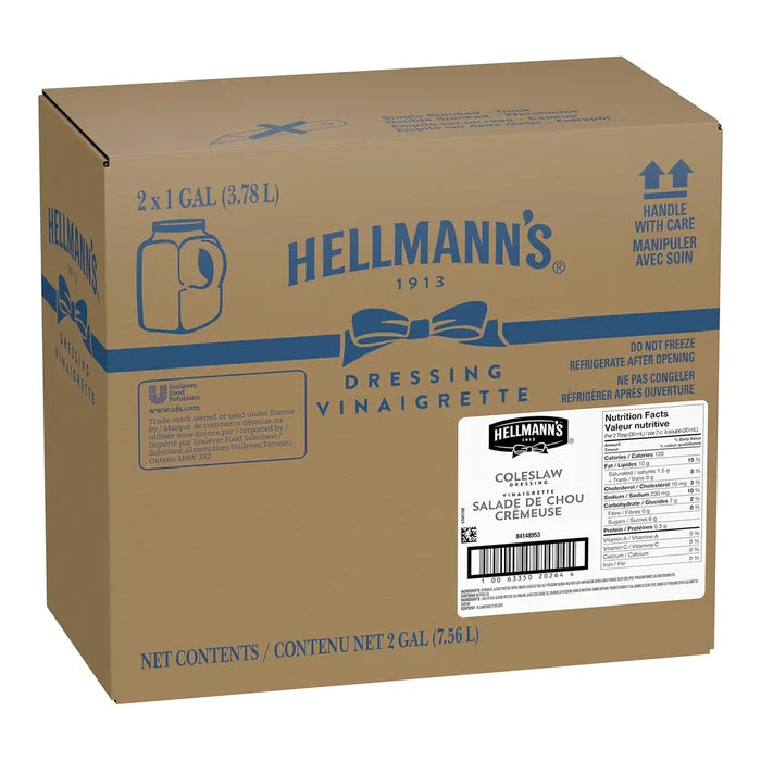 Hellmann's Creamy Coleslaw Dressing 3.78L
