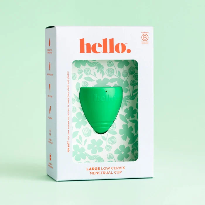 Hello Stemless Menstrual Cup for a Low Cervix