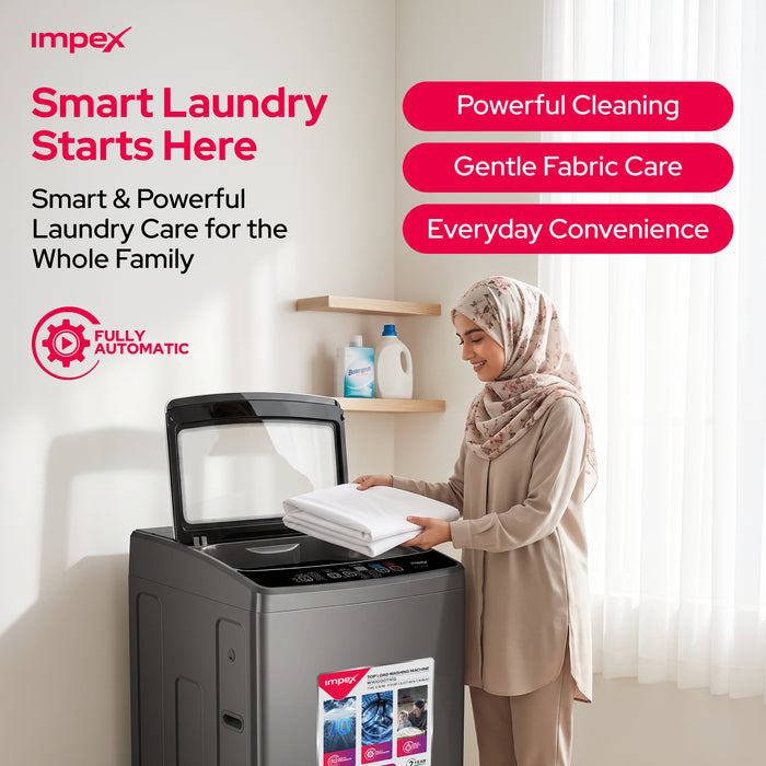 Impex 10KG Fully Automatic Top Load Washing Machine (WM1000TMG)
