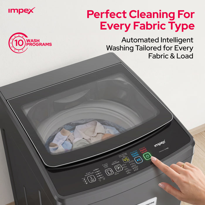 Impex 10KG Fully Automatic Top Load Washing Machine (WM1000TMG)