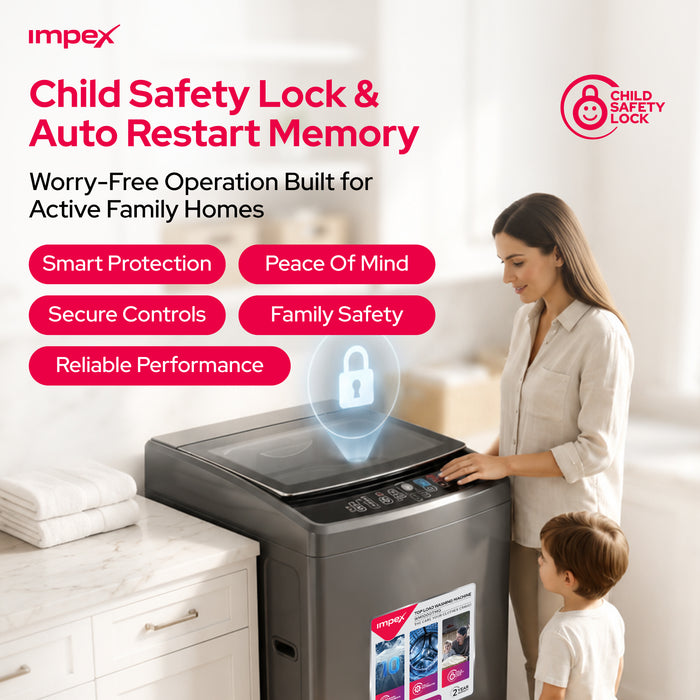 Impex 10KG Fully Automatic Top Load Washing Machine (WM1000TMG)