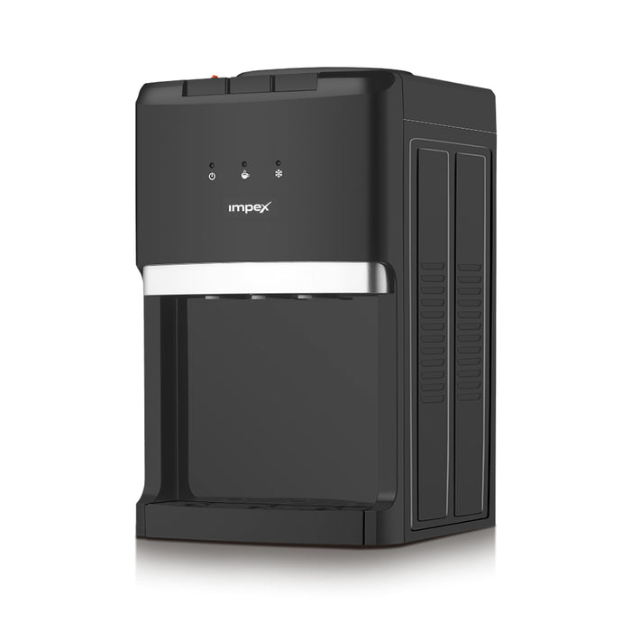 Impex 3 Tap Table Top Water Dispenser WD3903C | Compressor Cooling | Stainless Steel Tank