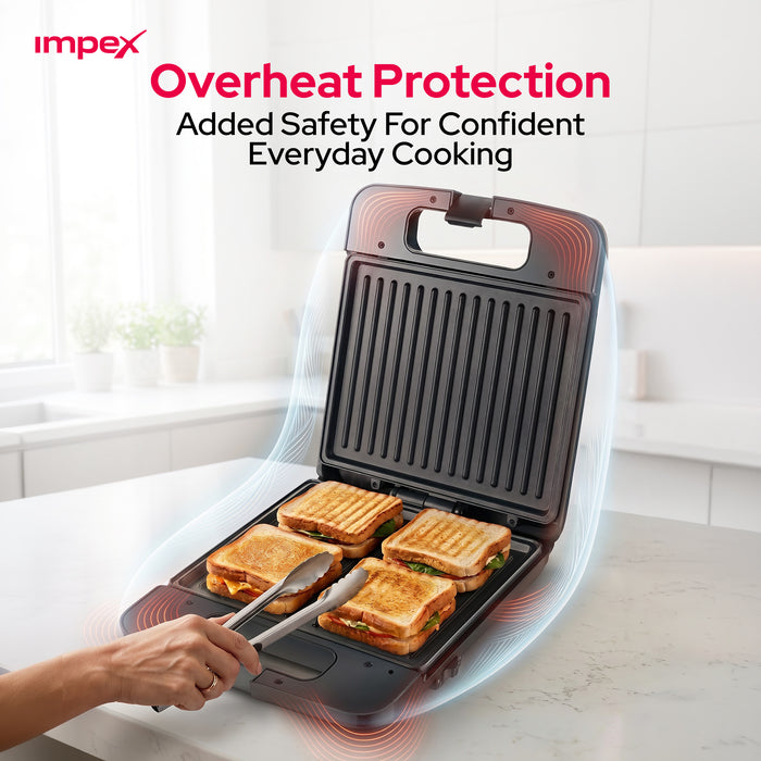 Impex 4-Slice Sandwich Maker SW 3606 | 1400W Non-Stick