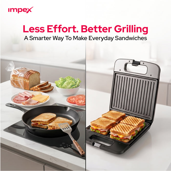 Impex 4-Slice Sandwich Maker SW 3606 | 1400W Non-Stick